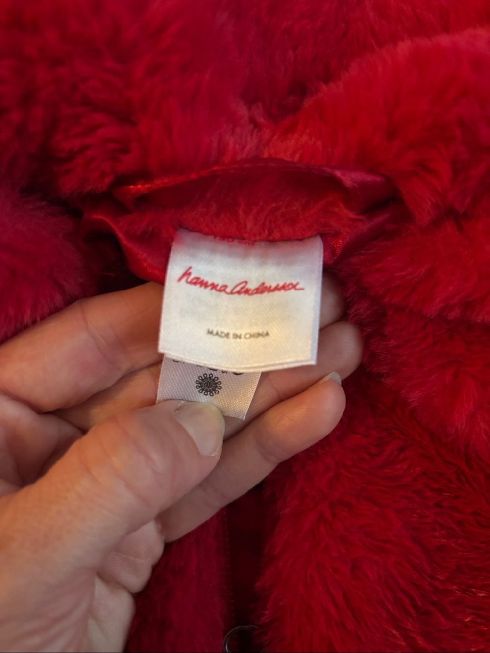 Hanna Anderson Faux Fur Jacket sz 8 - Picture 3 of 7